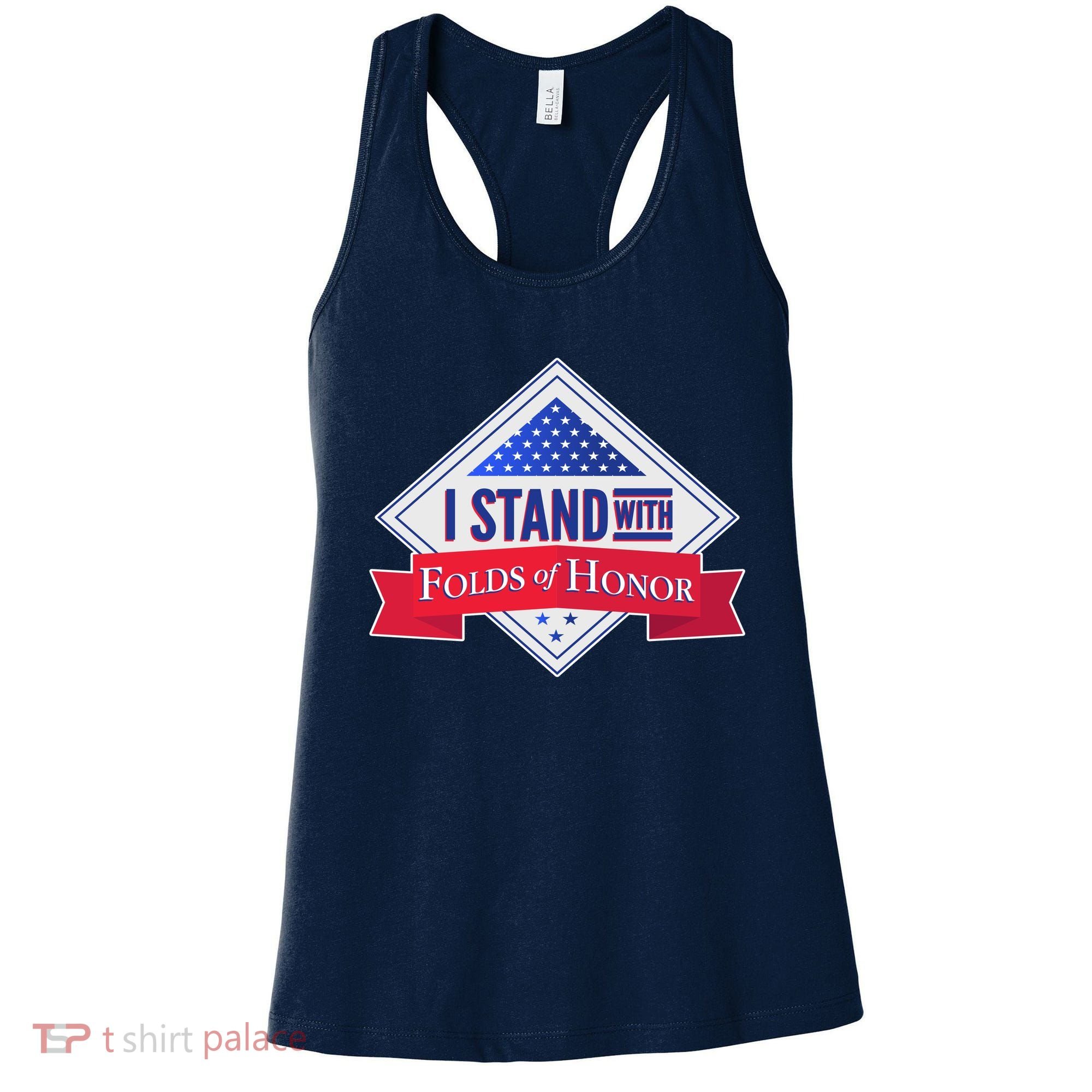 I Stand With Folds Of Honor Women's Tank Top