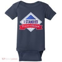 I Stand With Folds Of Honor Baby Bodysuit thumb 0