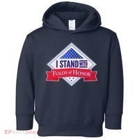 I Stand With Folds Of Honor Toddler Hoodie thumb 0