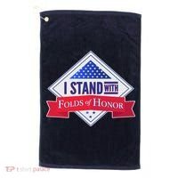 I Stand With Folds Of Honor Golf Towel thumb 0