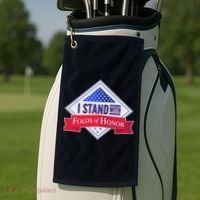 I Stand With Folds Of Honor Golf Towel thumb 2