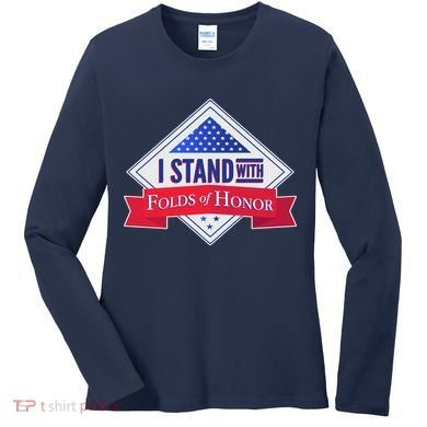 I Stand With Folds Of Honor Women's Long Sleeve Shirt