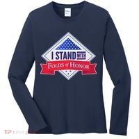 I Stand With Folds Of Honor Women's Long Sleeve Shirt thumb 0