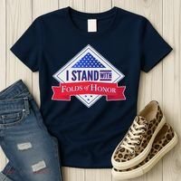 I Stand With Folds Of Honor Women's T-Shirt thumb 3