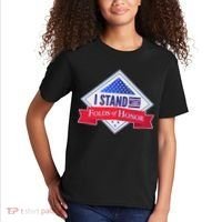 I Stand With Folds Of Honor Kids T-Shirt thumb 2
