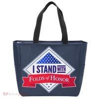 I Stand With Folds Of Honor Tote Bag thumb 0