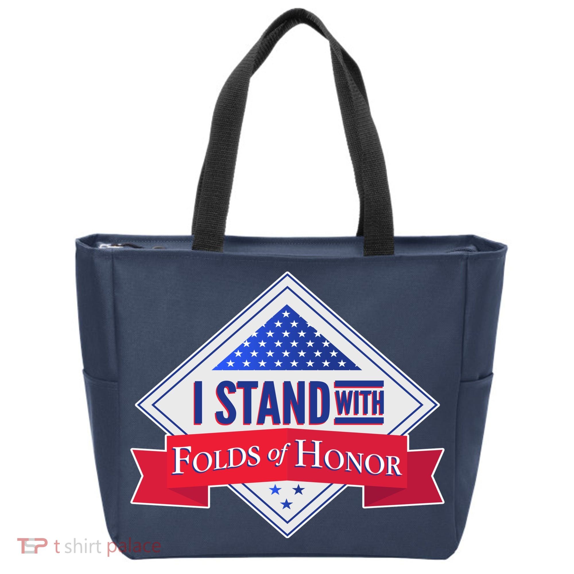 I Stand With Folds Of Honor Tote Bag