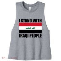 I Stand With Iraqi People Women's Racerback Cropped Tank thumb 0