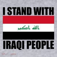 I Stand With Iraqi People Women's Racerback Cropped Tank thumb 2
