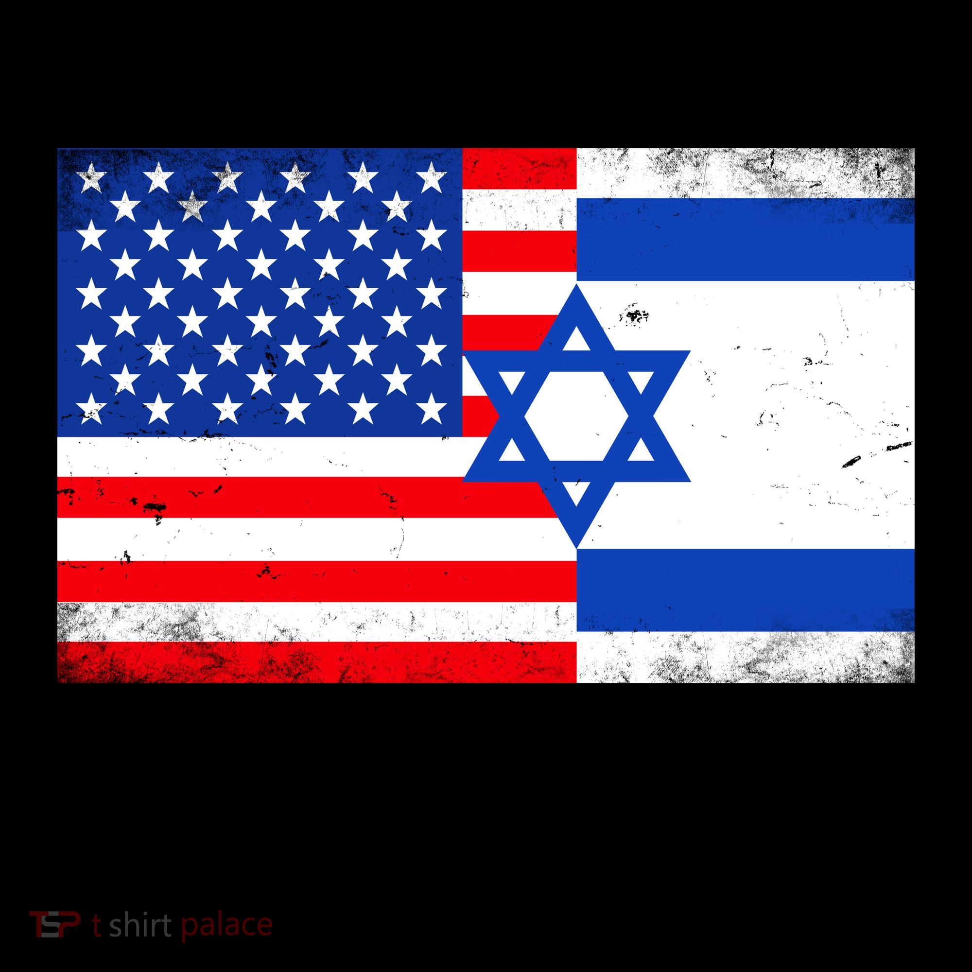 I Stand With Israel US Flags United Distressed Coffee Mug