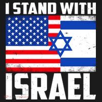 I Stand With Israel US Flags United Distressed Visor thumb 3