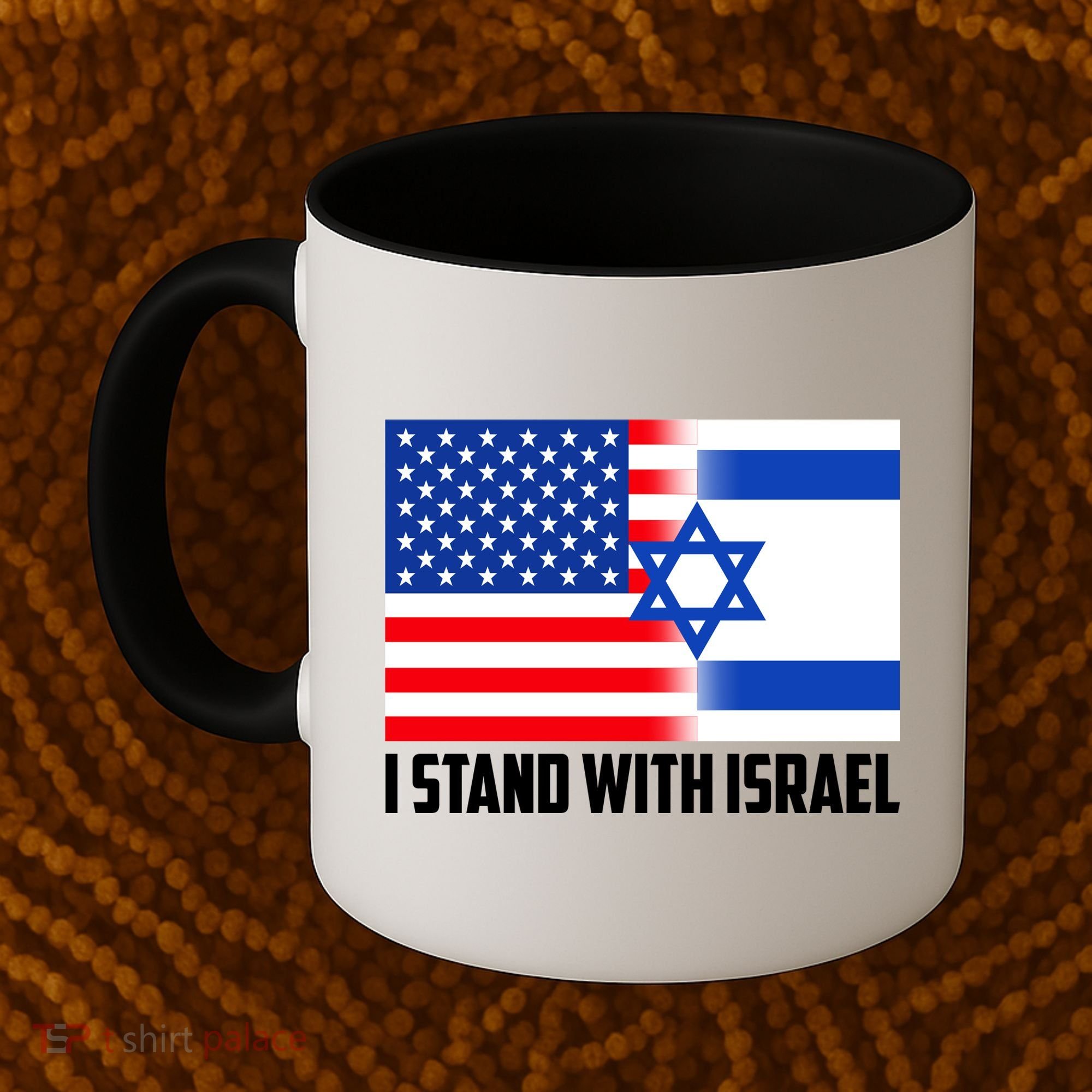 I Stand With Israel USA Flags United Together Coffee Mug