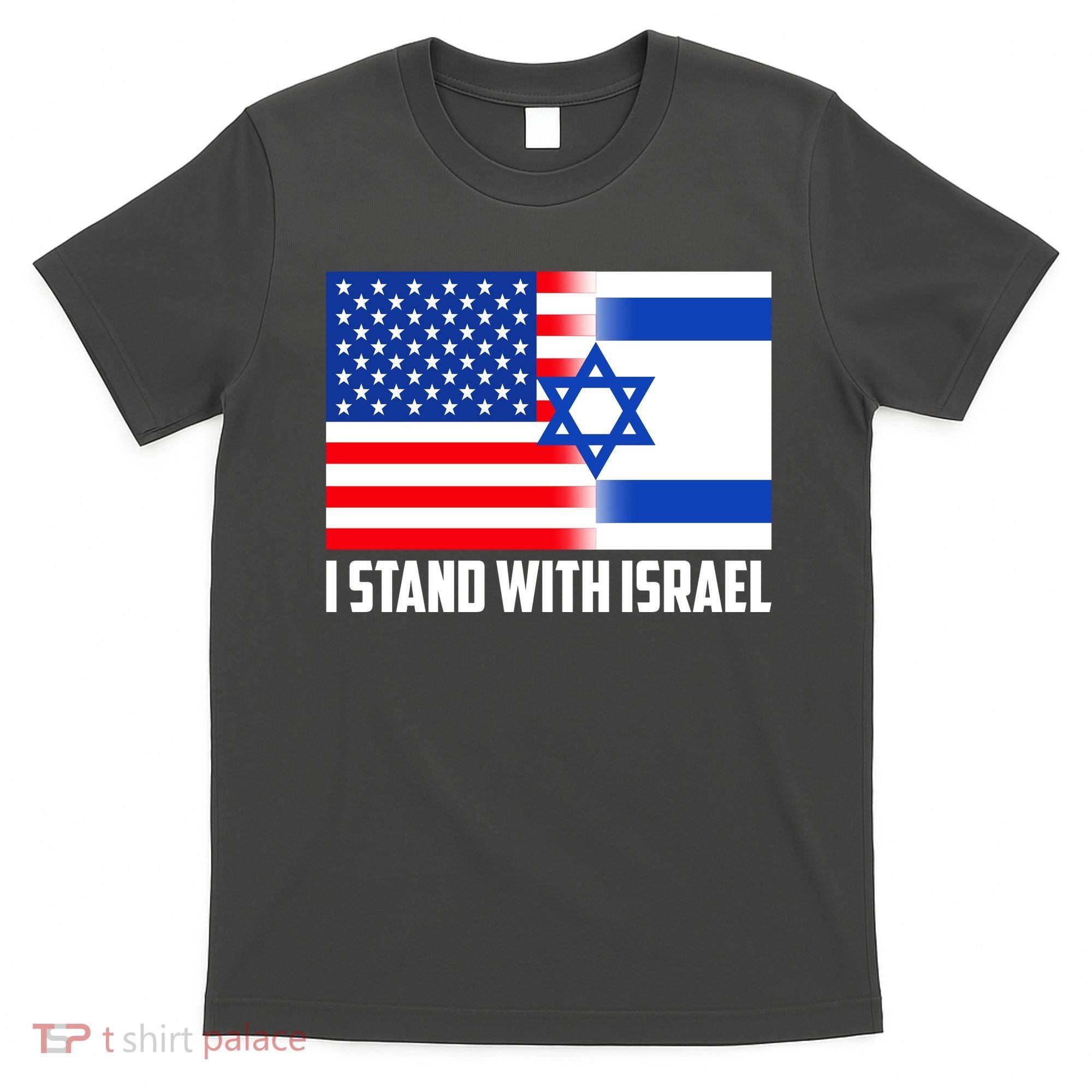 I Stand With Israel USA Flags United Together T-Shirt
