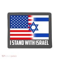 I Stand With Israel USA Flags United Together Mousepad thumb 0