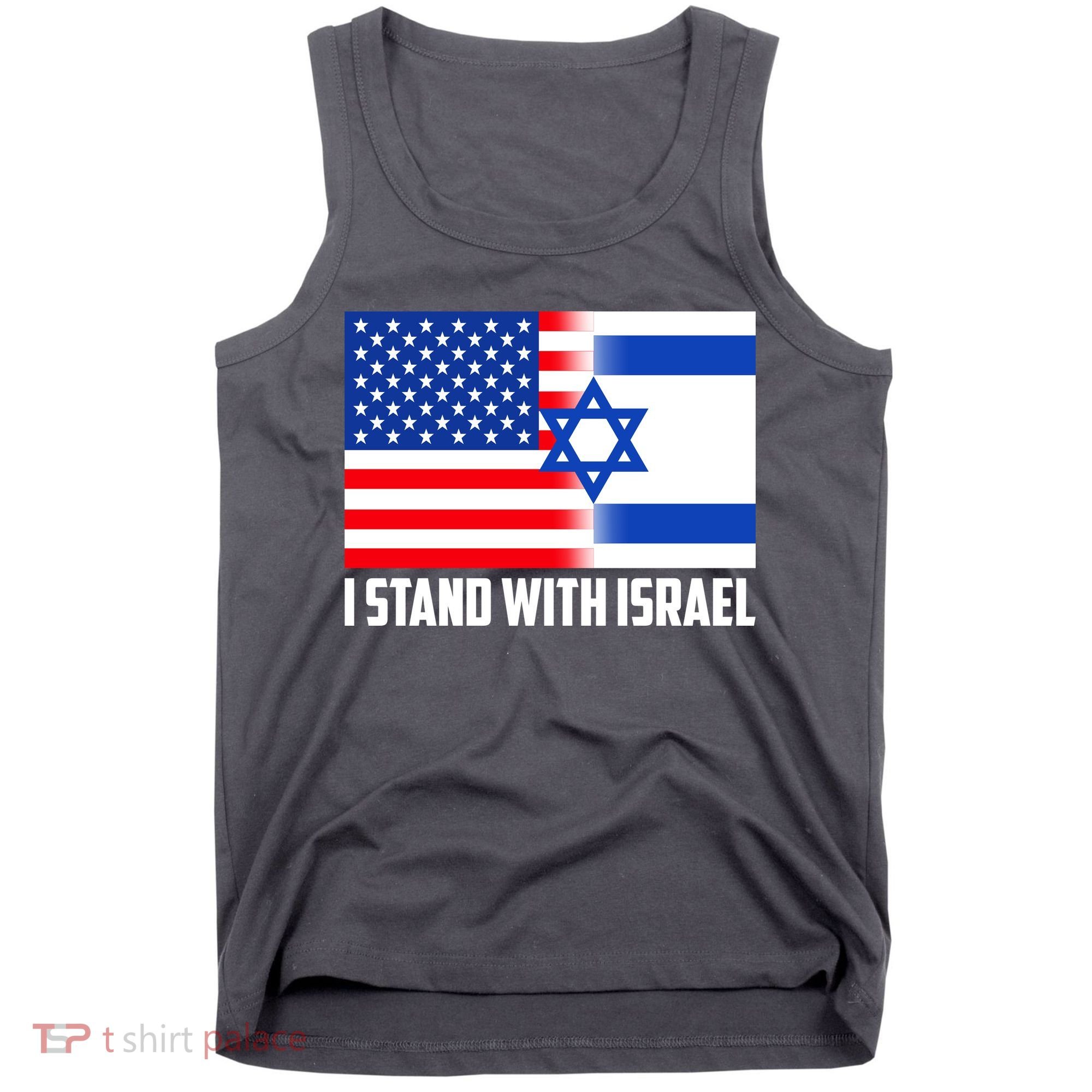 I Stand With Israel USA Flags United Together Tank Top