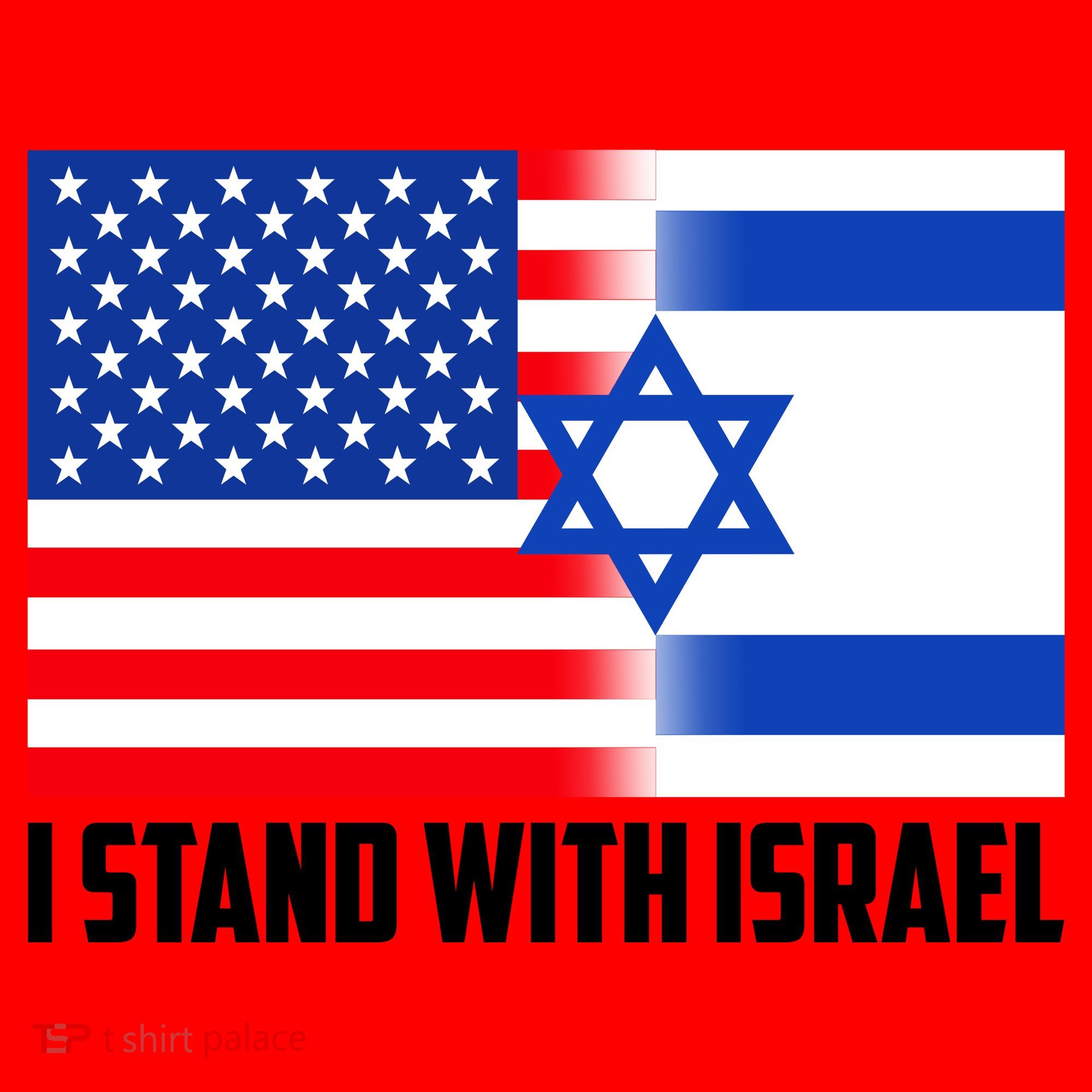I Stand With Israel USA Flags United Together Santa Hat