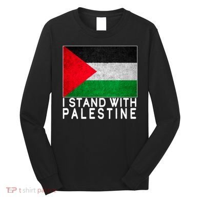 I Stand With Palestine Supporters Free Gaza Jerusalem Mosque Long Sleeve Shirt