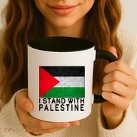 I Stand With Palestine Supporters Free Gaza Jerusalem Mosque Coffee Mug thumb 3