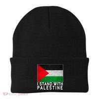 I Stand With Palestine Supporters Free Gaza Jerusalem Mosque Beanie thumb 0