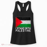 I Stand With Palestine Supporters Free Gaza Jerusalem Mosque Women's Tank Top thumb 0