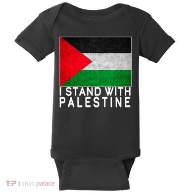 I Stand With Palestine Supporters Free Gaza Jerusalem Mosque Baby Bodysuit