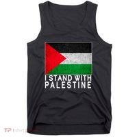 I Stand With Palestine Supporters Free Gaza Jerusalem Mosque Tank Top thumb 0