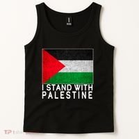 I Stand With Palestine Supporters Free Gaza Jerusalem Mosque Tank Top thumb 2