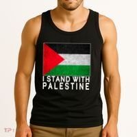 I Stand With Palestine Supporters Free Gaza Jerusalem Mosque Tank Top thumb 3