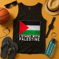 I Stand With Palestine Supporters Free Gaza Jerusalem Mosque Tank Top thumb 4