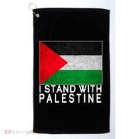 I Stand With Palestine Supporters Free Gaza Jerusalem Mosque Golf Towel thumb 0
