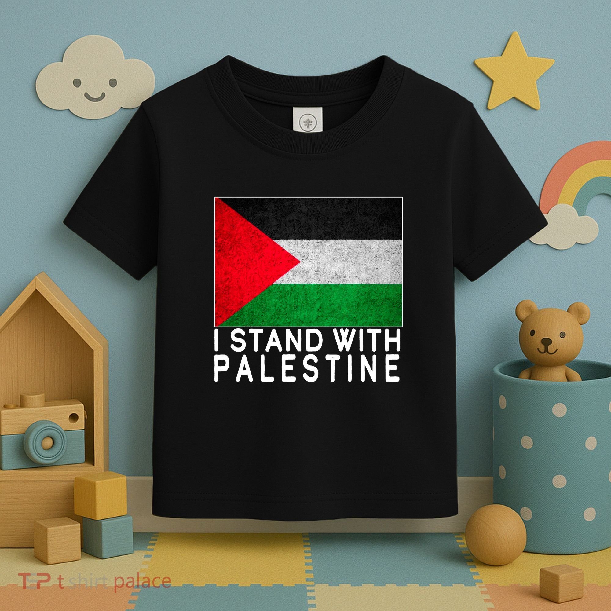 I Stand With Palestine Supporters Free Gaza Jerusalem Mosque Toddler T-Shirt