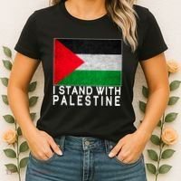 I Stand With Palestine Supporters Free Gaza Jerusalem Mosque Women's T-Shirt thumb 2