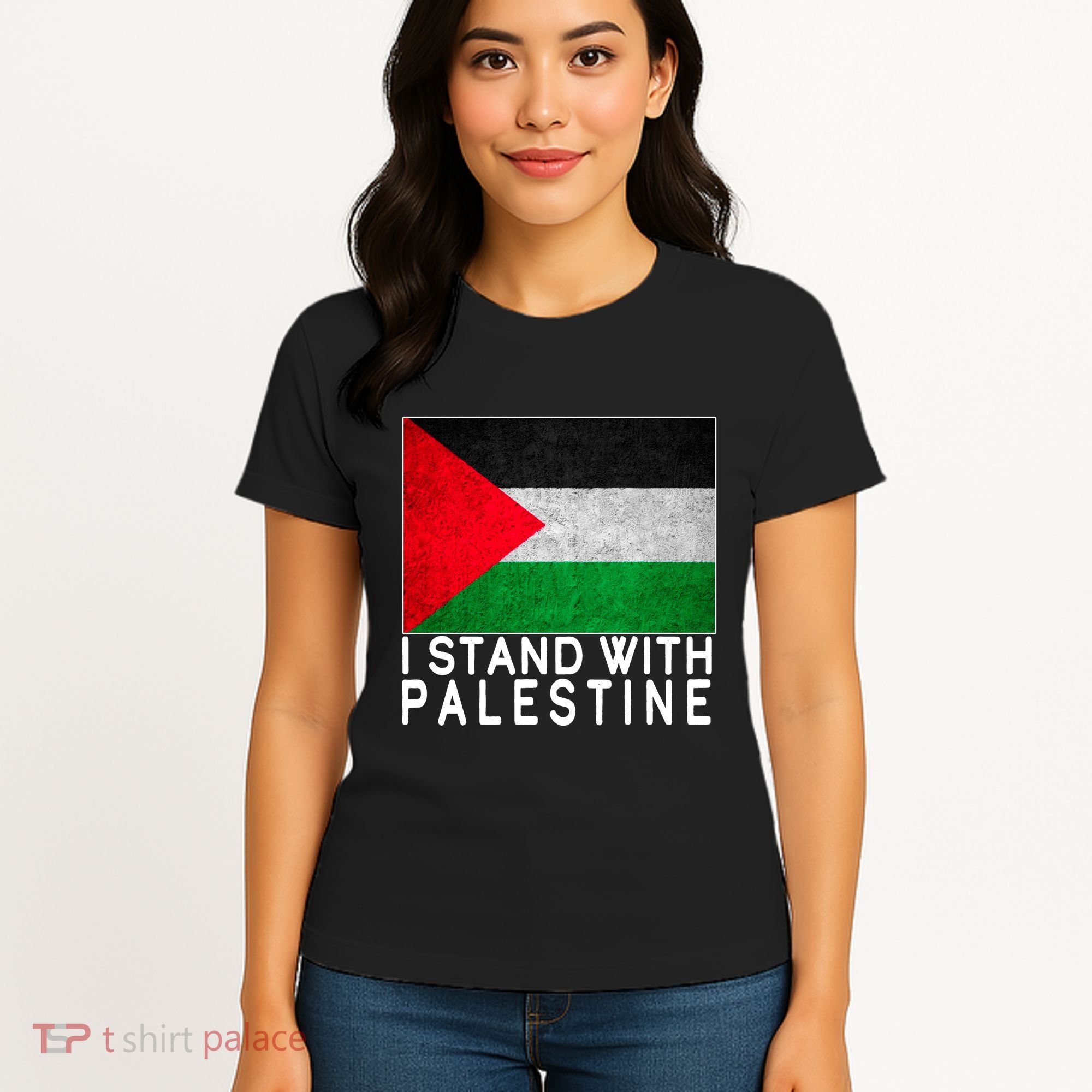 I Stand With Palestine Supporters Free Gaza Jerusalem Mosque Women's T-Shirt