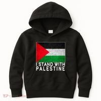 I Stand With Palestine Supporters Free Gaza Jerusalem Mosque Kids Hoodie thumb 0