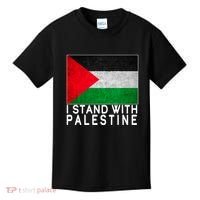 I Stand With Palestine Supporters Free Gaza Jerusalem Mosque Kids T-Shirt thumb 0