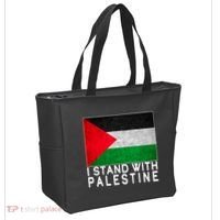 I Stand With Palestine Supporters Free Gaza Jerusalem Mosque Tote Bag thumb 2