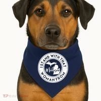 I Stand With That Woman From Michigan USA-Made Doggie Bandana thumb 1