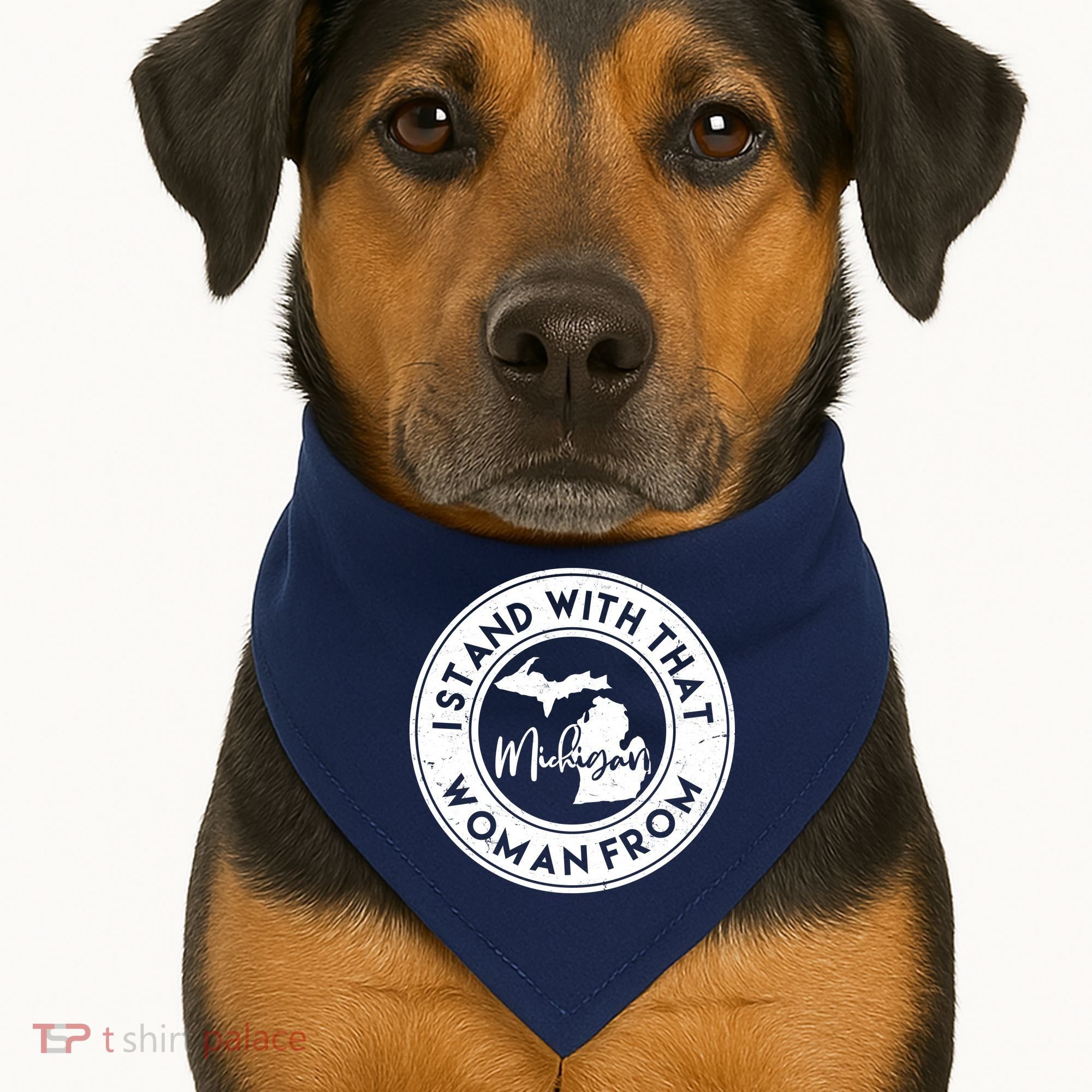 I Stand With That Woman From Michigan USA-Made Doggie Bandana