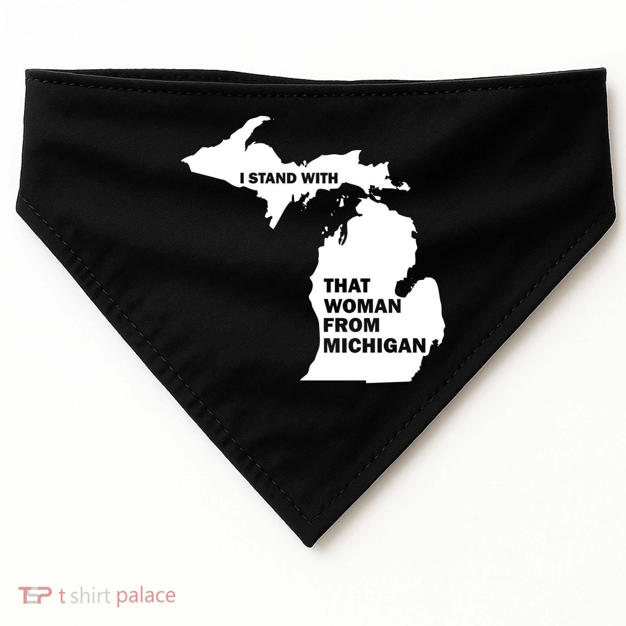 I Stand With That Woman From Michigan Social Justice USA-Made Doggie Bandana