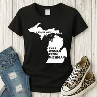 I Stand With That Woman From Michigan Social Justice Women's T-Shirt thumb 3