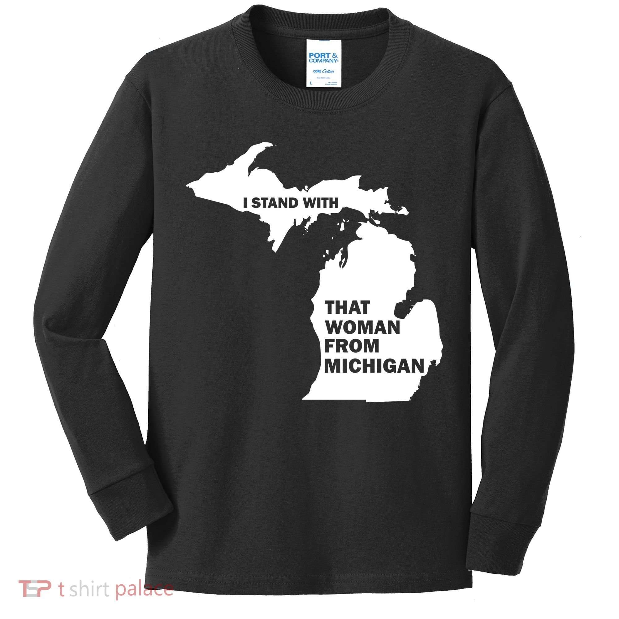 I Stand With That Woman From Michigan Social Justice Kids Long Sleeve Shirt