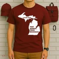 I Stand With That Woman From Michigan Social Justice T-Shirt thumb 6