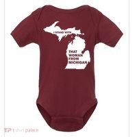 I Stand With That Woman From Michigan Social Justice Baby Bodysuit thumb 0