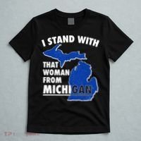 I Stand With That Woman From Michigan Support T-Shirt thumb 5