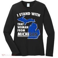 I Stand With That Woman From Michigan Support Women's Long Sleeve Shirt thumb 0