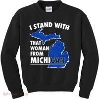 I Stand With That Woman From Michigan Support Kids Sweatshirt thumb 0