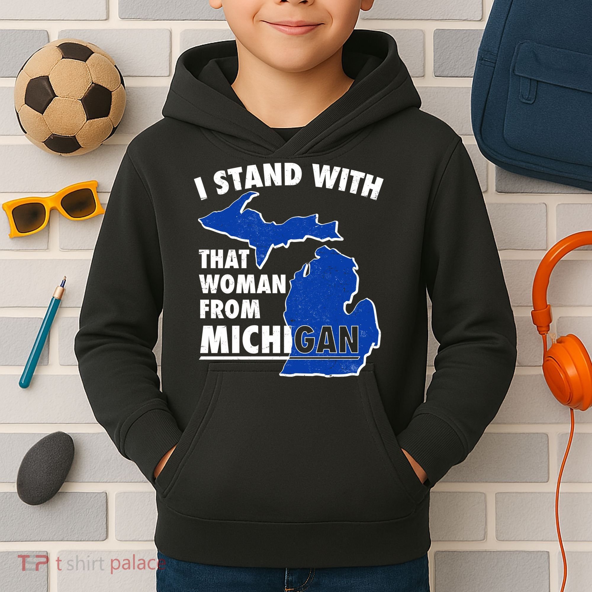 I Stand With That Woman From Michigan Support Kids Hoodie