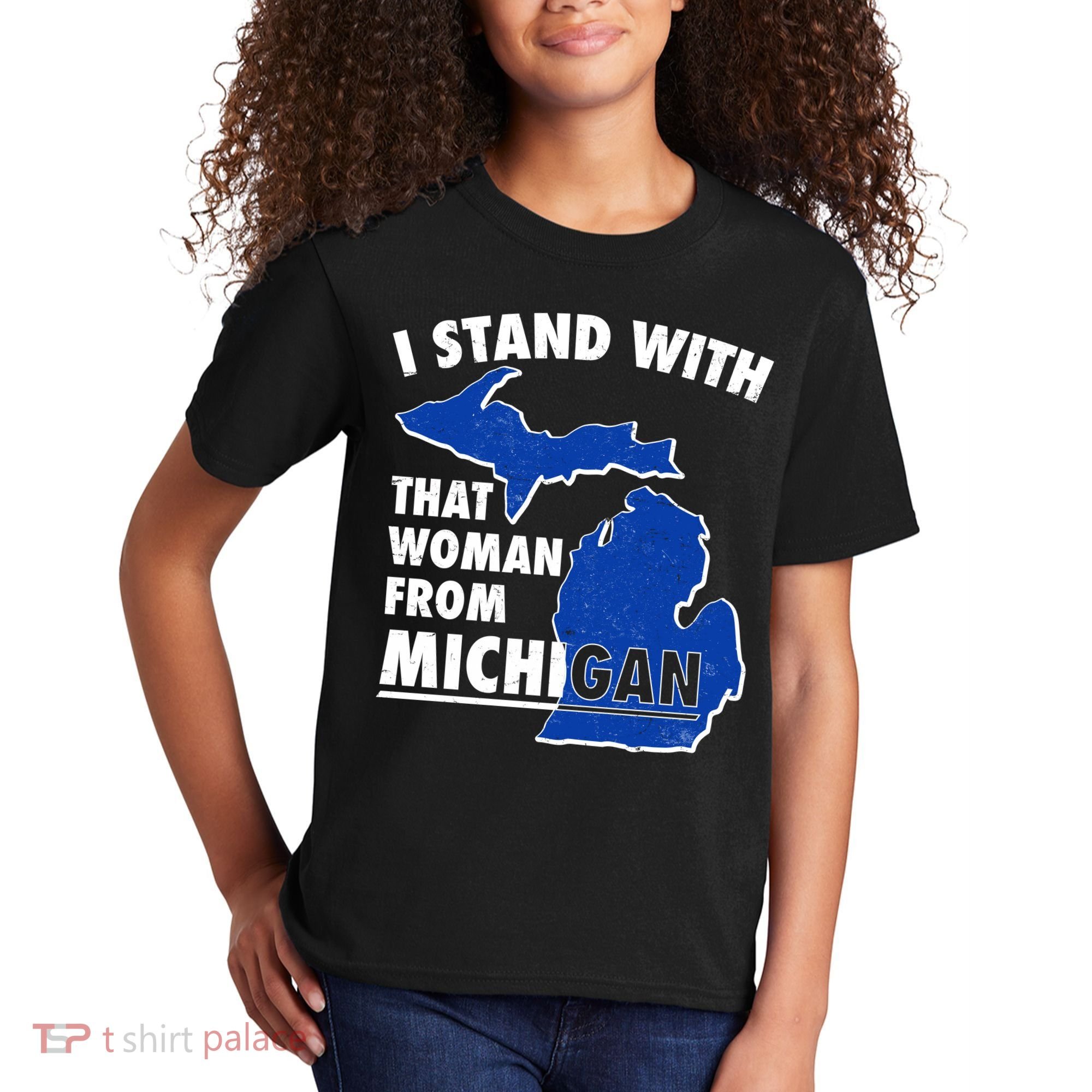 I Stand With That Woman From Michigan Support Kids T-Shirt
