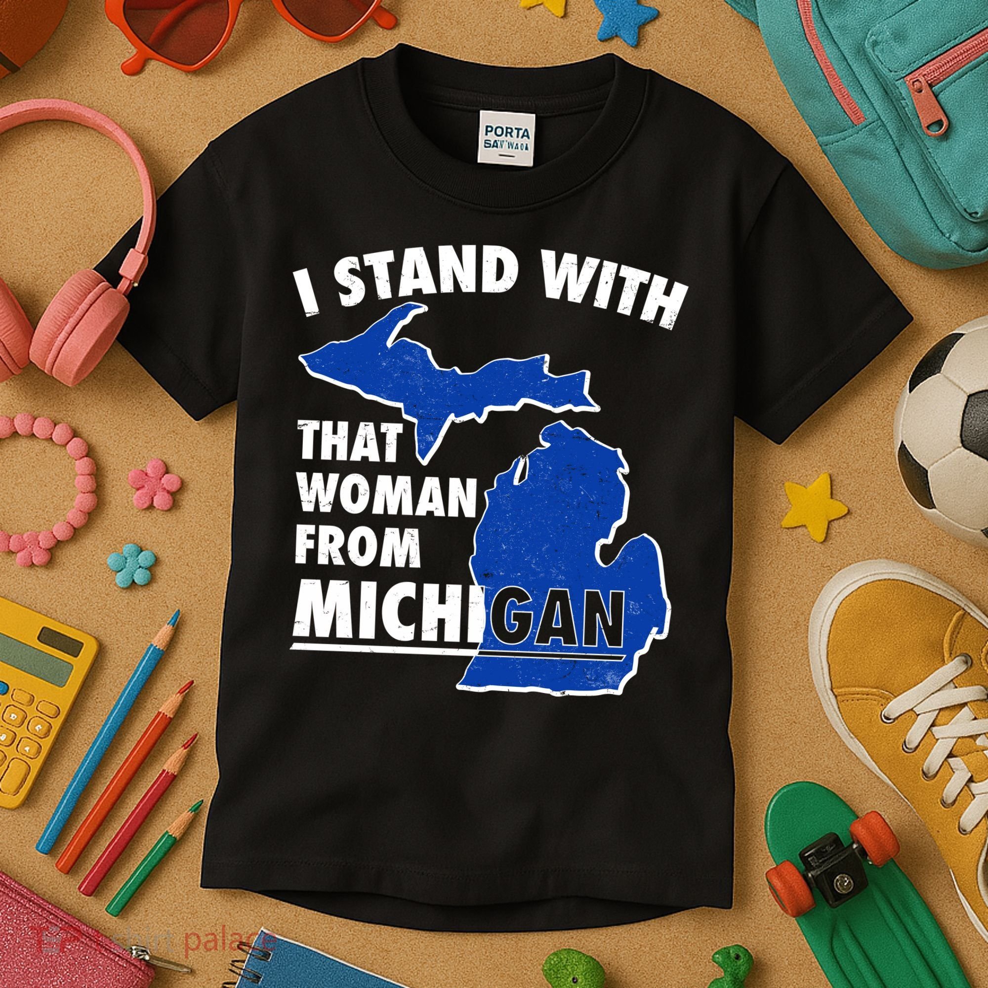 I Stand With That Woman From Michigan Support Kids T-Shirt