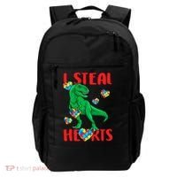 I Steal Hearts Autism Awareness Dinosaur Backpack thumb 0